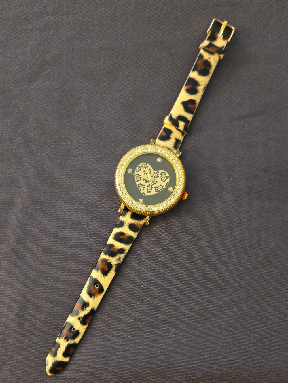 Leopard Print Gold Accent Women's Fashion Watch
